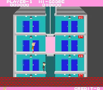 Elevator Action screen shot game playing